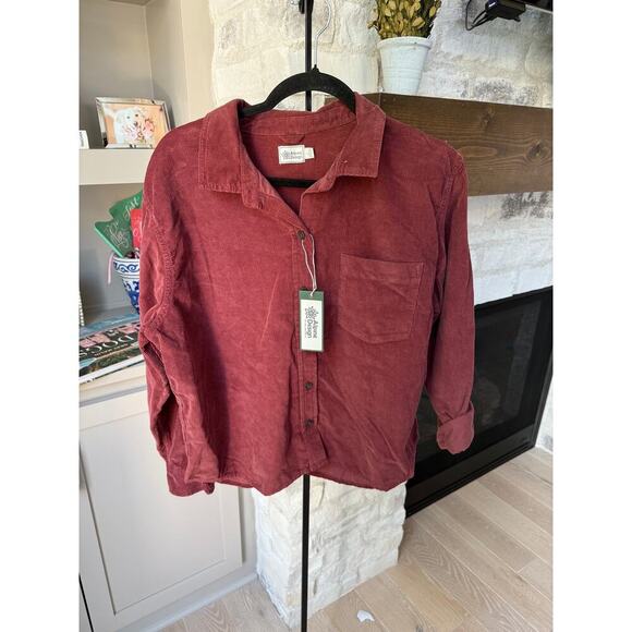 Alpine Design Women's Dark Auburn Corduroy Shirt Size L - Picture 5 of 8